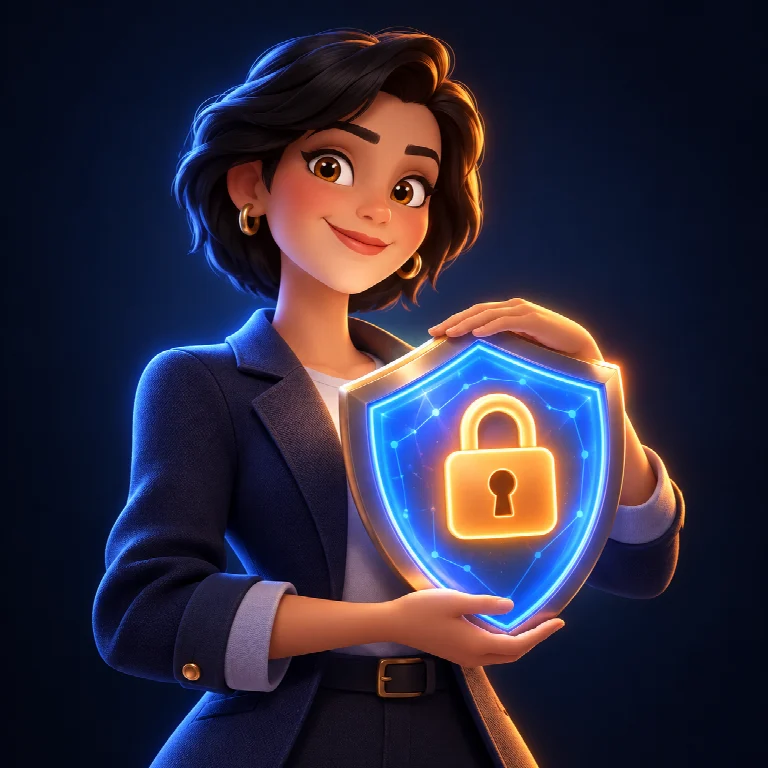 Personaj ilustrat pentru Security Reviewer