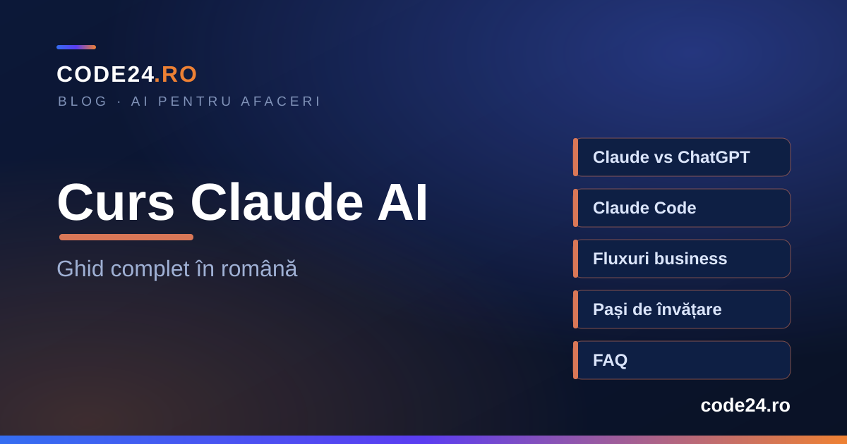 Curs Claude AI & Claude Code în română: ghidul complet