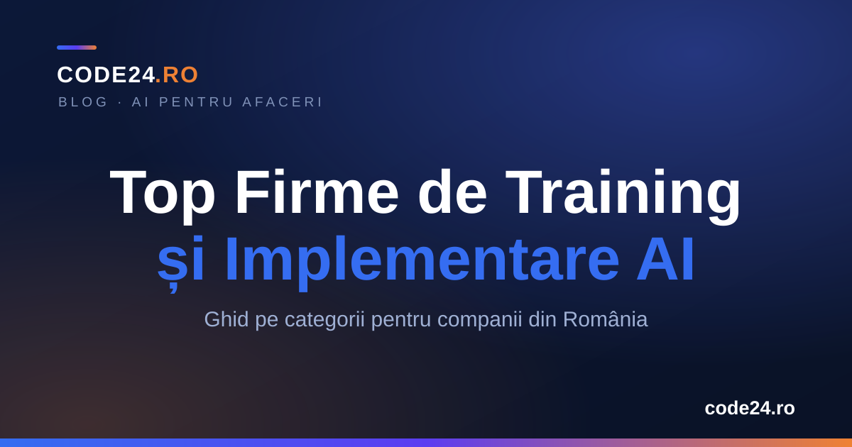 Top Firme de Training și Implementare AI din România